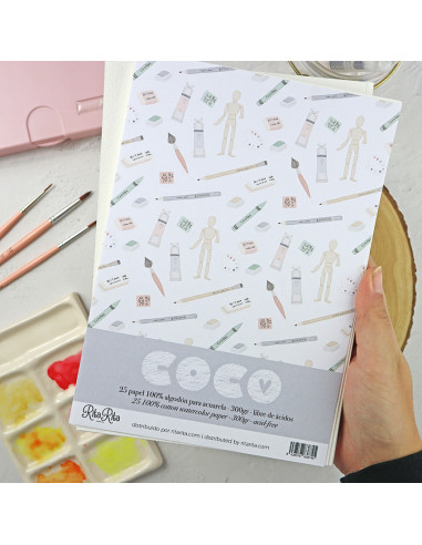 A5 set of 100% cotton watercolor paper