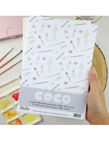 A5 set of 100% cotton watercolor paper