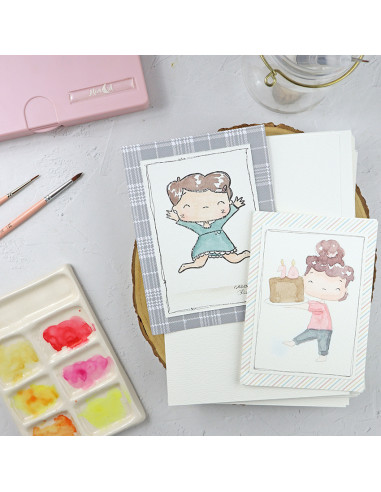 A5 set of 100% cotton watercolor paper