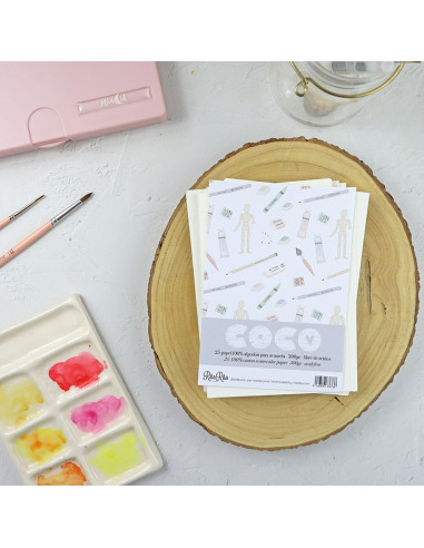 A6 set of 100% cotton watercolor paper