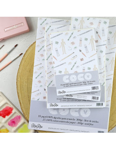 DL set of 100% cotton watercolor paper 2