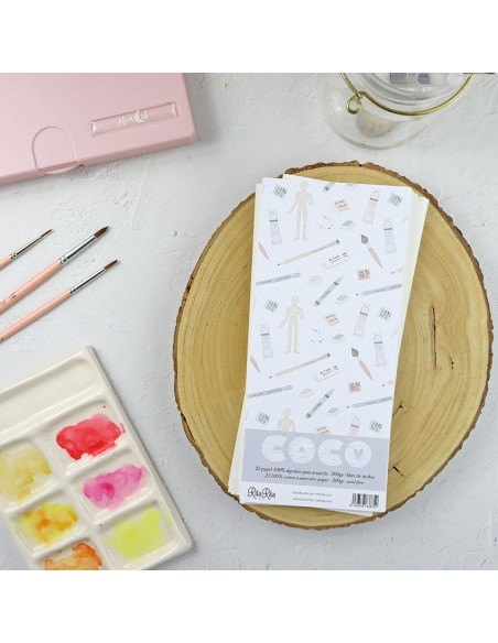 DL set of 100% cotton watercolor paper