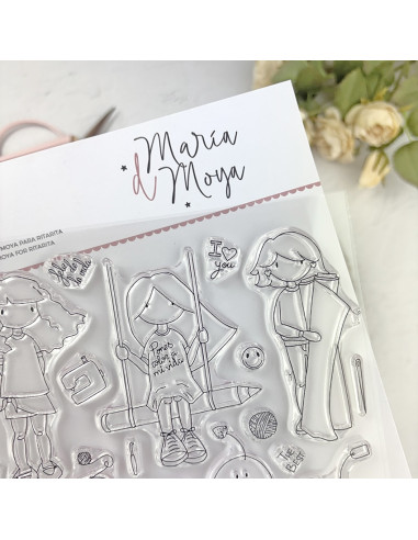 Rutinas clear stamp set by María de Moya