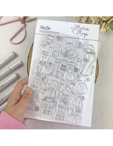 Rutinas clear stamp set by María de Moya