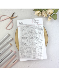 Rutinas clear stamp set by María de Moya