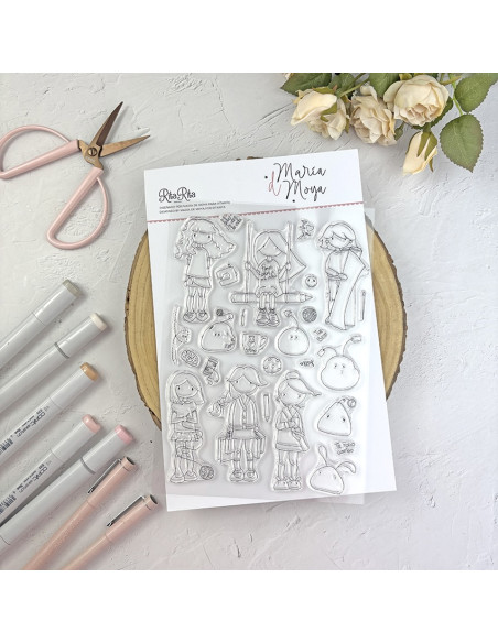 Rutinas clear stamp set by María de Moya