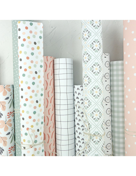 Vichy Tostado XXL laminated paper by Alúa Cid