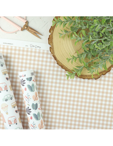 Vichy Tostado XXL laminated paper...