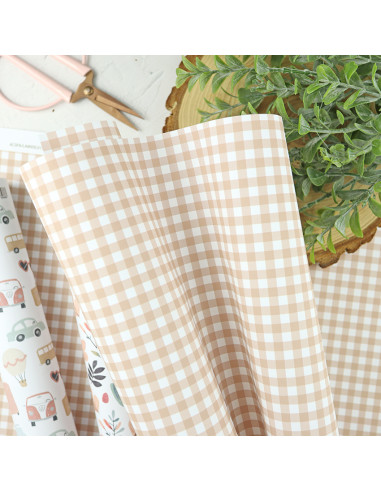 Vichy Tostado XXL laminated paper...