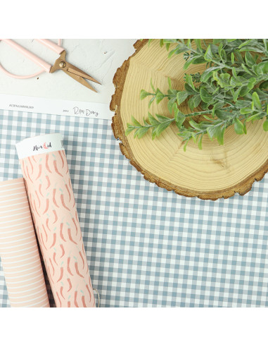 Vichy Azul XXL laminated paper sheet...