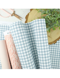 Vichy Azul XXL laminated paper sheet | Alúa Cid