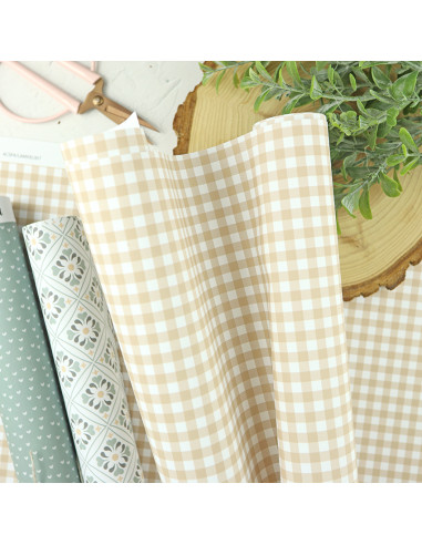 Vichy Mostaza XXL laminated paper by...