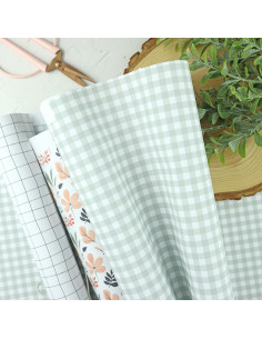 Vichy Menta XXL laminated paper by Alúa Cid