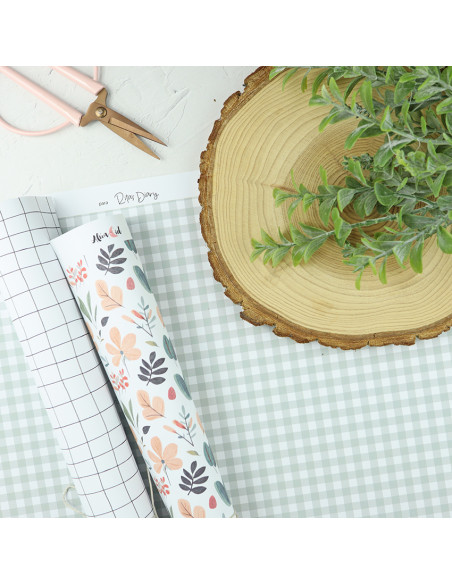 Vichy Menta XXL laminated paper sheet | Alúa Cid