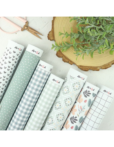 Vichy Menta XXL laminated paper sheet | Alúa Cid