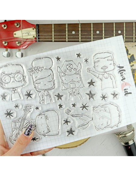 Estrellas de UK clear stamp set | Alúa Cid