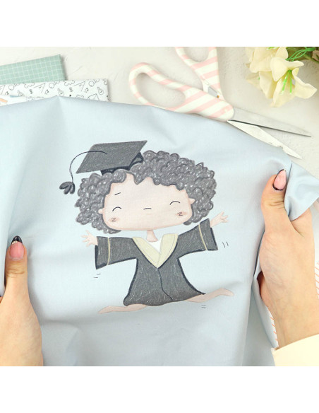 Dino Grado Printed panel fabric | Septiembre by Alúa Cid