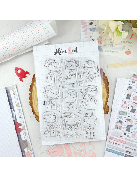 Septiembre clear stamps set | Alúa Cid