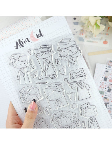 Septiembre clear stamps set | Alúa Cid