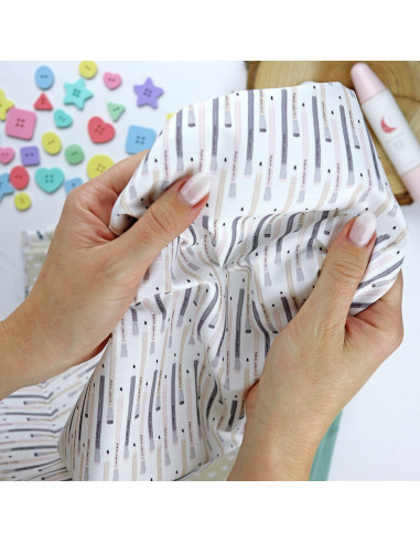 5m De grafito printed fabric | Ohana Creativa by Alúa Cid