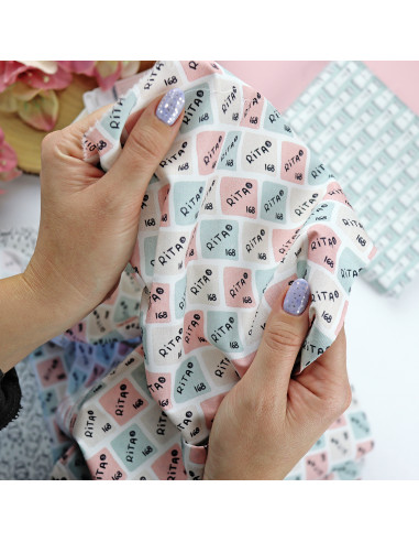 5m De nata printed fabric | Ohana Creativa by Alúa Cid