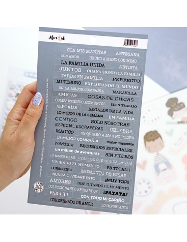 Ohana Creativa Mensajes stickers sheet | Alúa Cid design