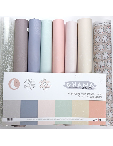Ohana Creativa Solid & Special paper Kit by Alúa Cid