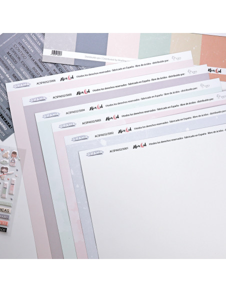 Ohana Creativa Solid & Special paper Kit by Alúa Cid