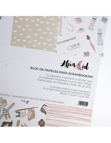Ohana Creativa 12x12" paper pad | Alúa Cid design