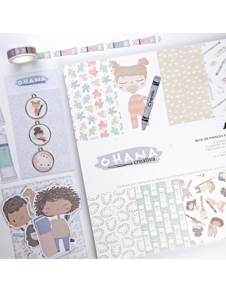 Ohana Creativa 12x12" paper pad | Alúa Cid design