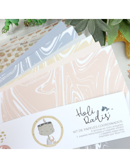 Holidadis Solid & Special paper Kit by Alúa Cid