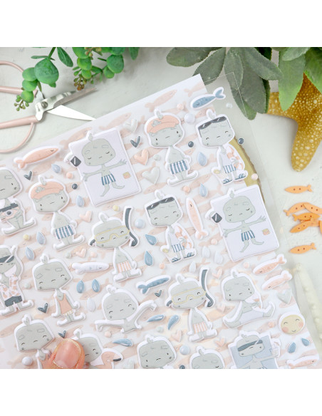 Holidadis puffy stickers | Alúa Cid design
