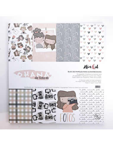 Ohana de Foto 12x12" paper pad | Alúa Cid design
