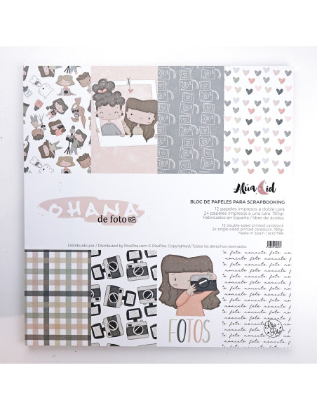 Ohana de Foto 12x12" paper pad | Alúa Cid design