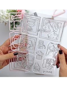 Polaroid stamps & dies set | Alúa Cid