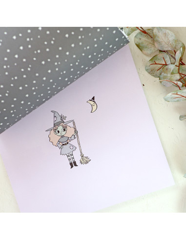 Witch Party 12x12" paper pad | Garbancita Alicia + Alúa Cid design