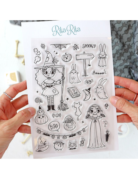 Witch Party clear stamps set | Alúa Cid