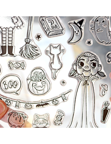 Witch Party clear stamps set | Alúa Cid