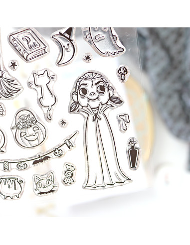 Witch Party clear stamps set | Alúa Cid