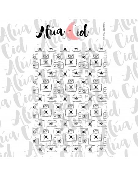 Cameras background stamp, Alúa Cid