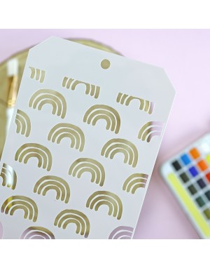 Rainbows stencil 2
