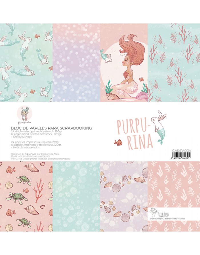 Purpurina paper pad | Garbancita Alicia