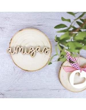 Wooden friends ornament