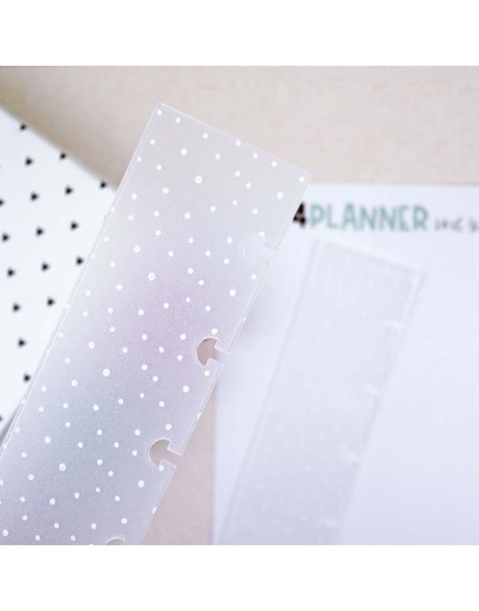 A5 DISC binder guide Topos Blancos. Pack of 2