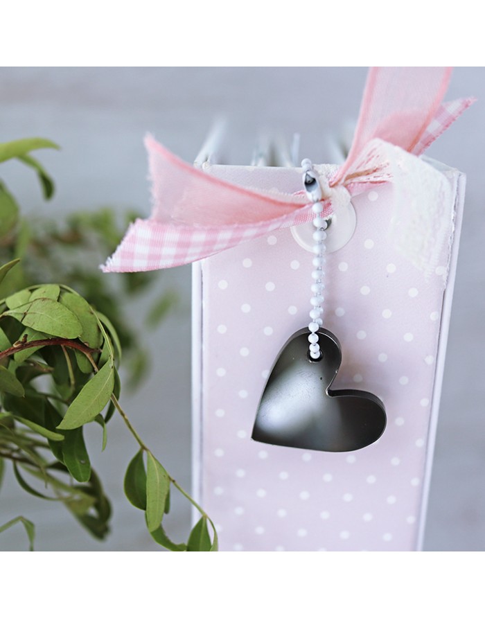 Set of 10 Black acrylic hearts