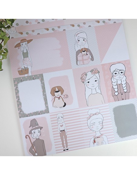 Adorable Zoe 2.0 12x12" paper pad | Alúa Cid design