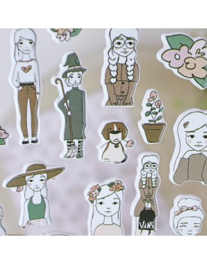 Set of puffy stickers | Adorable Zoe 2.0 collection 2