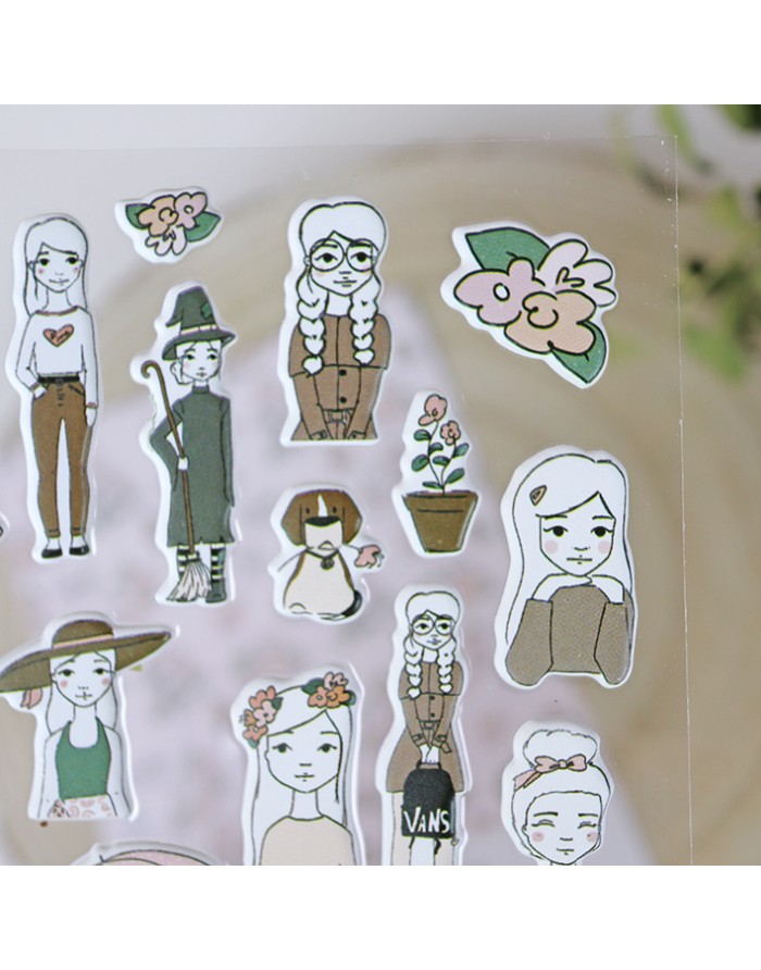 Set of puffy stickers | Adorable Zoe 2.0 collection Set of puffy stickers | Adorable Zoe 2.0 collection