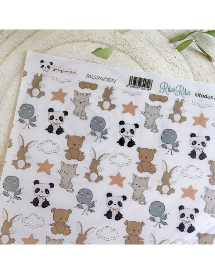 Panda peluches vellum paper Panda peluches vellum paper