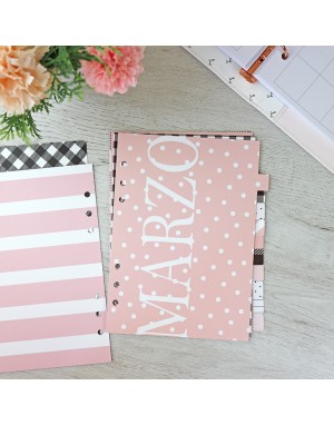 Set of 12  dividers Yo mi persona favr Ni tan mal with holes 2
